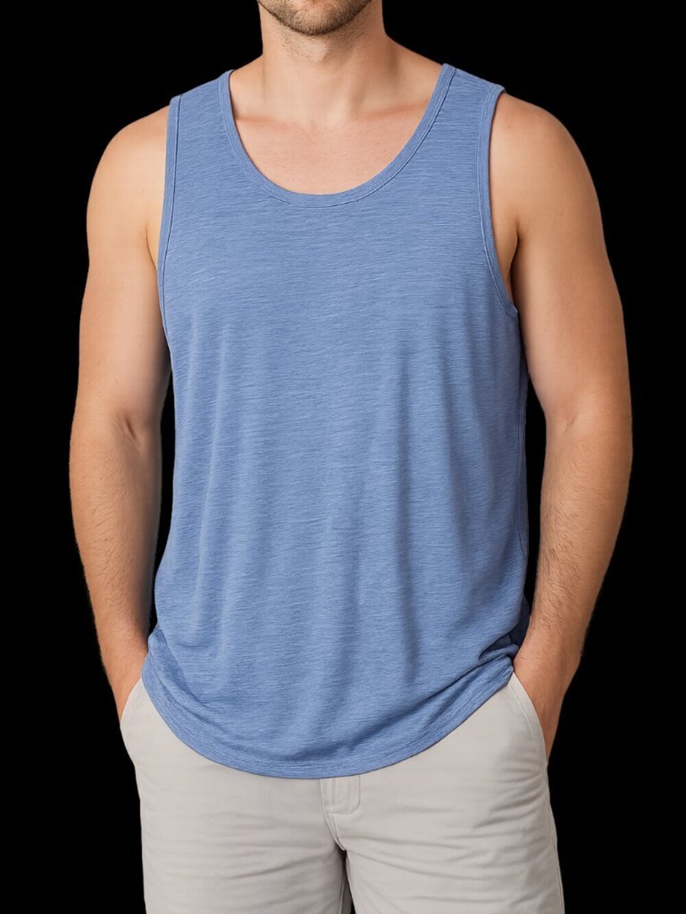 Old Navy Tank Top Blue Stripe Cotton Knit Men's XL
